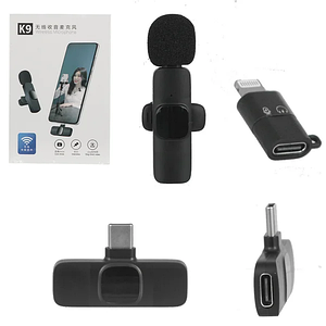 Петличний бездротовий мікрофон К9 2 в 1 для Iphone та Android (Lightning та Type-C) Петлічка для блогера