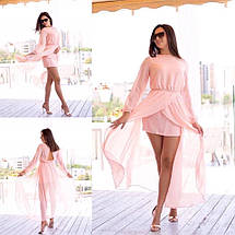 Весняний стильний шифон довгі рукави міні розміри норма, фото 5