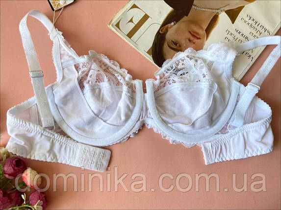 90/95D Мереживний бюстгальтер на чашку D білий, фото 2