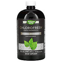 Chlorofresh, Хлорофилл жидкий, без запаха, Natures Way, 473 мл