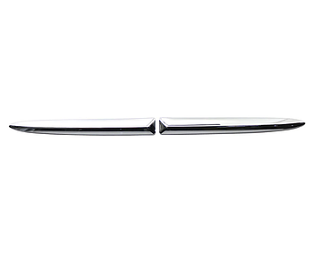 Верхні накладки переднього бампера для Fiat 500 (312) 2007-15 2 шт./1уп Молдинг Сріблястий (KG-10062)