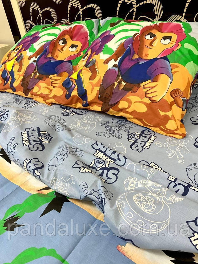 Постільна білизна бавовна дитяча бязь голд комплект Brawl Stars Бравл стар, фото 4