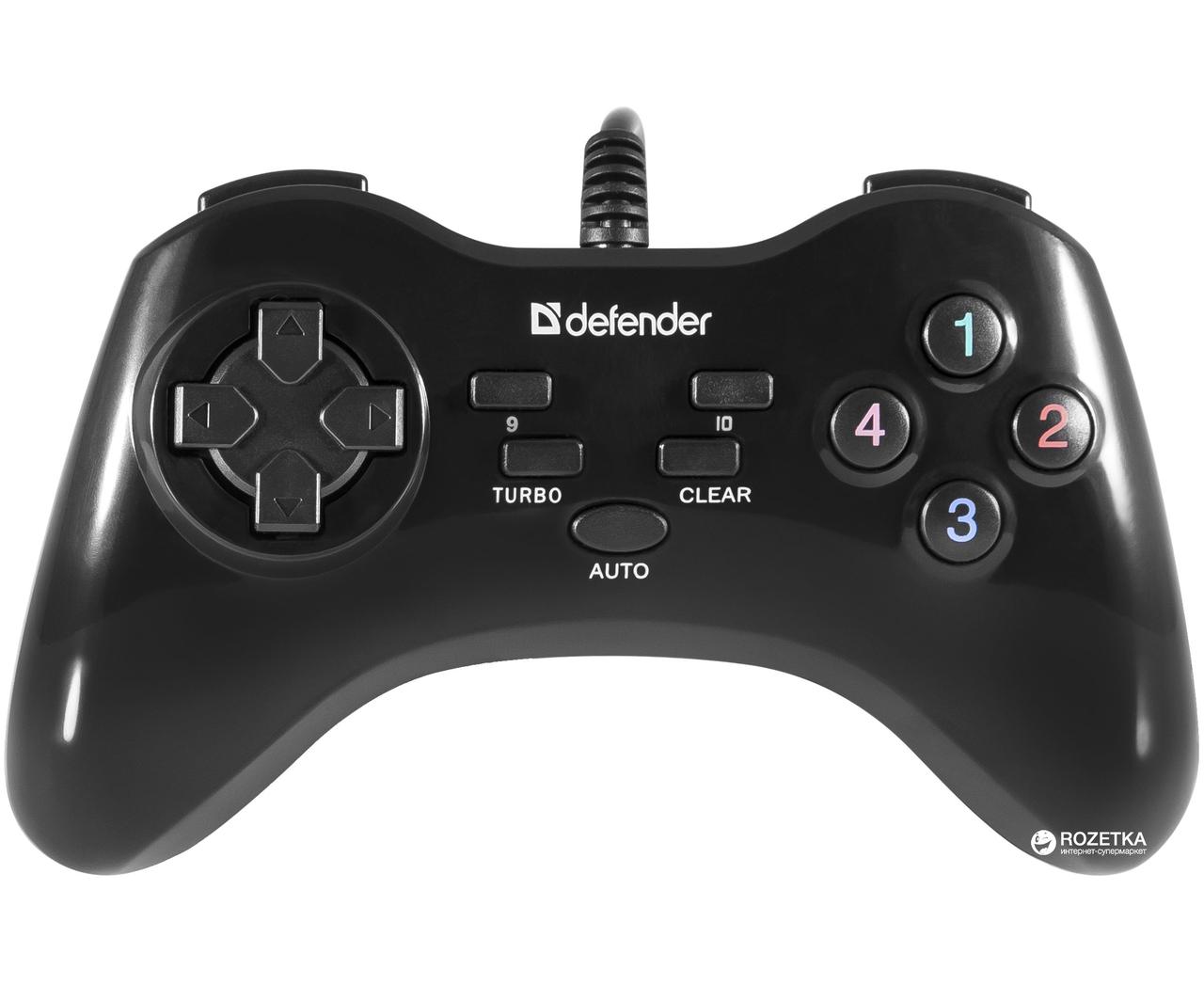 Геймпад дротовий Defender Game Master G2 USB 13 кнопок Чорний