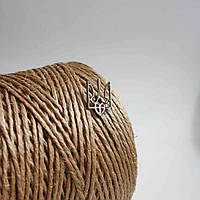 Значок Герб Украины Тризуб на одежду сквозной брошь из никеля с застежкой серебристая