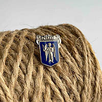 Значок на одежду Dobroznak Киев с орнаментом брошь из латуни с застежкой, разноцветный