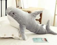 Большая мягкая игрушка акула Икеа Серая 140 см, Игрушка подушка Акула, Детская игрушка обнимашка