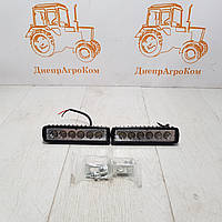 Фара LED прямокутна 18W (6 диодів) (13,5х3,5см)