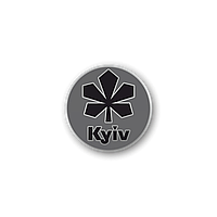 Металлический значок на одежду Dobroznak, достопримечательности Киева, Каштан, серый