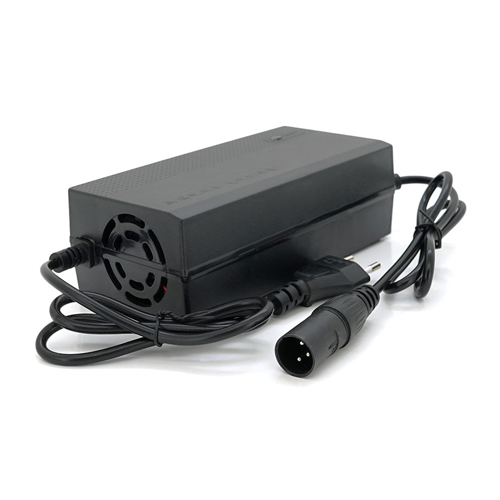 Зарядний пристрій для літієвих акумуляторів 48V 3A+ кабель живлення, довжина 1,20м, штекер 3pin, BOX