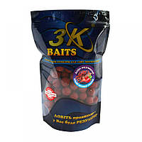 Бойл 3K Baits растворимый пылящий 16мм (кальмар-осьминог-клубника) 0,4 кг