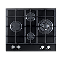 Черная стеклянная газовая варочная поверхность для кухни Liberty PG6141RG-CCB, на 4 конфорки "ромб"