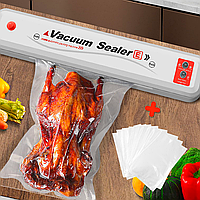 Вакууматор для пищевых продуктов 90 Вт, Vacuum Sealer / Кухонный вакуумный упаковщик для еды