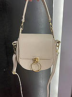Сумка Virginia Conti Beige італійська з натуральної шкіри жіноча бежевий клатч крос-боді через плече