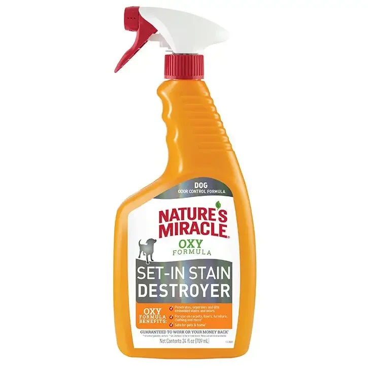 Спрей-пристрій Nature's Miracle Set-In Stain Destroyer. Oxy Formula для видалення плям від собак 709 мл