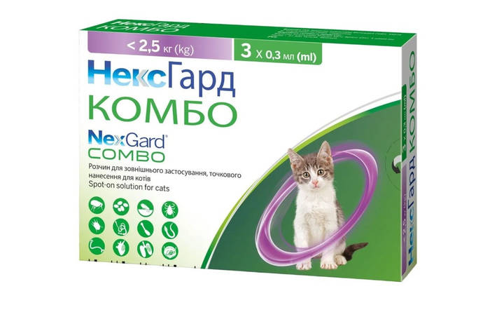 Купить Капли NexGard Combo (НексГард Комбо) - на холку от блох, клещей ...