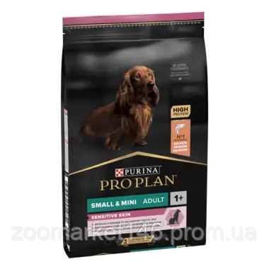 Purina Pro Plan Adult Small & Mini Sensitive Skin OptiDerma Salmon, сухий корм з м"ясом лосося для дрібних порід, 7 кг