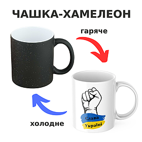 Чашка-хамелеон з принтом 330 мл Слава Україні