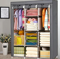 Складной каркасный тканевый шкаф Storage Wardrobe 88130, Портативный шкаф тканевый складной, Тканевый шкаф |