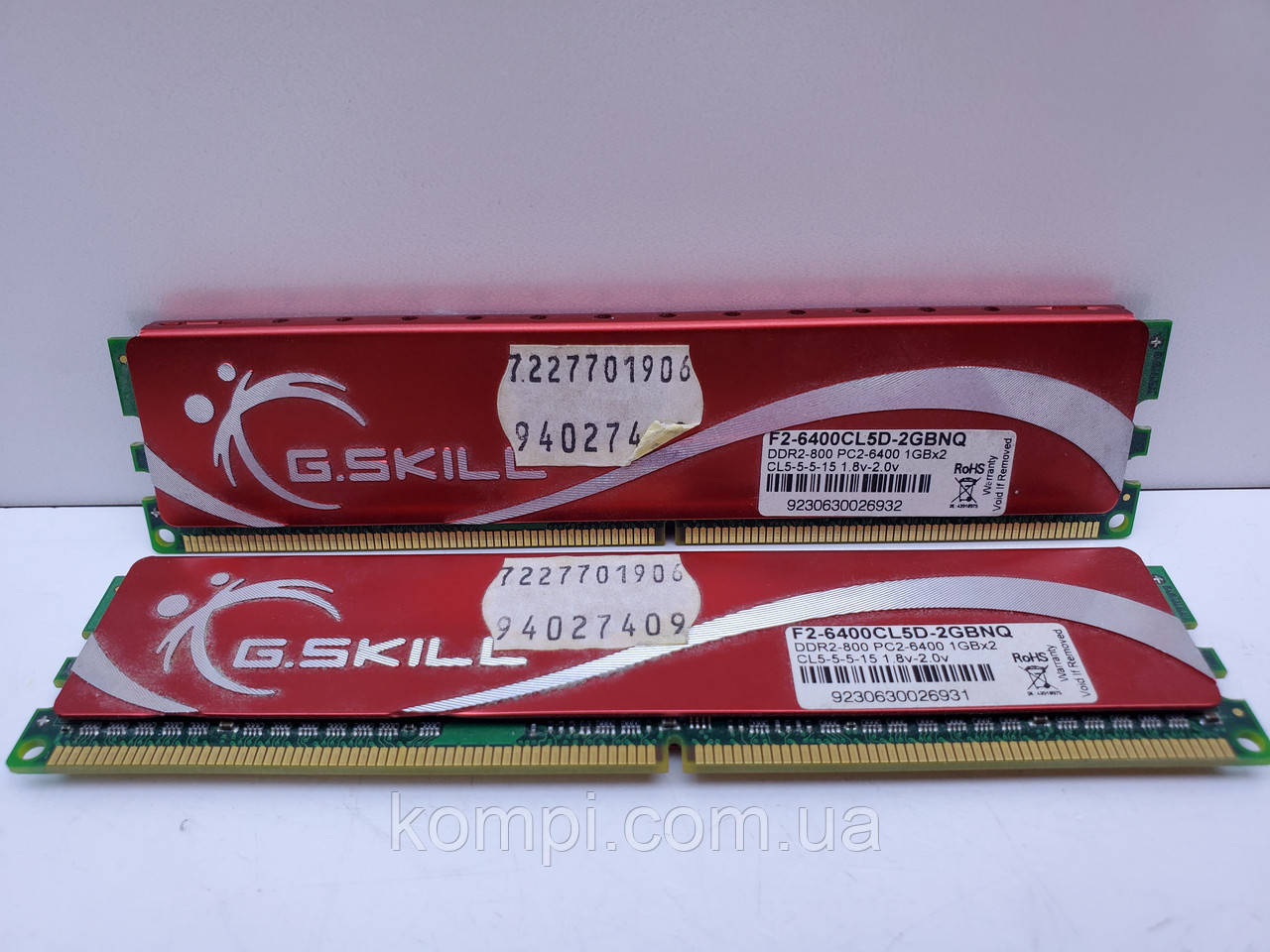 Оперативна пам'ять G.Skill 4Gb Kit (2x2Gb) DDR2 800 Mhz PC2-6400