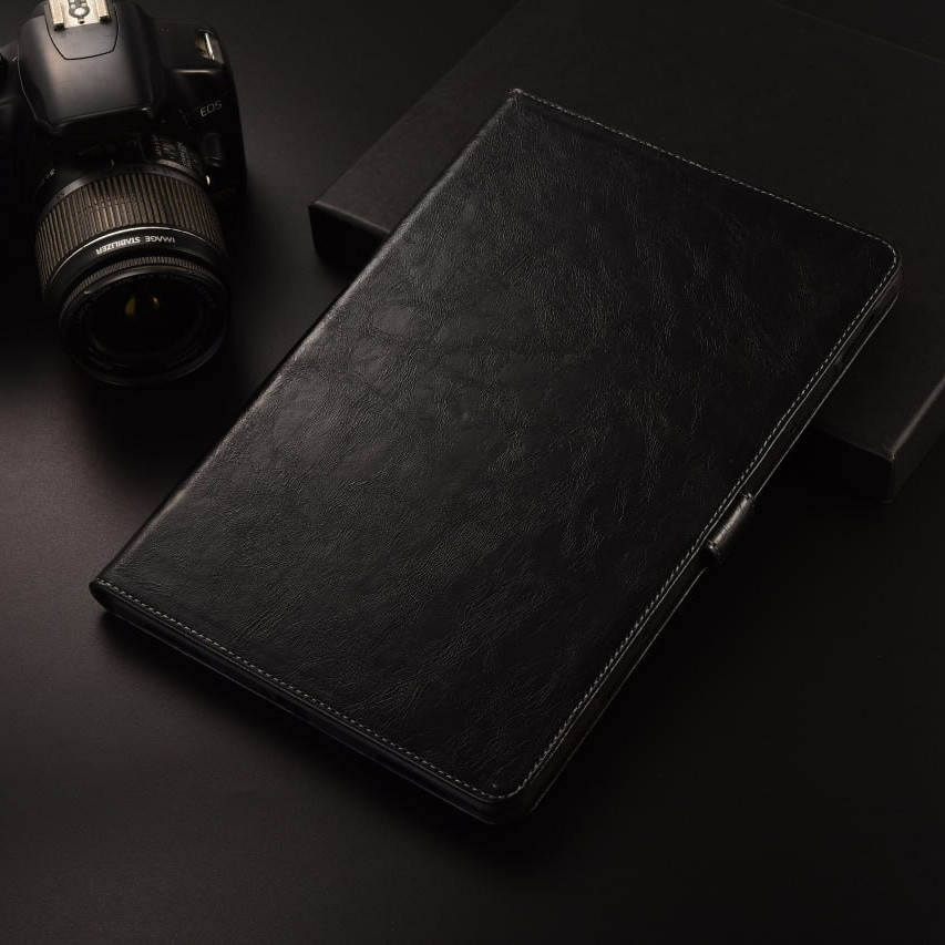 Чохол для Realme Pad Mini з натуральної шкіри протиударний вологостійкий книжка з підставкою "GRAVITY" Чорний