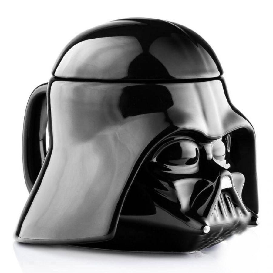 Кухоль з кришкою Star Wars Дарт Вейдер Star Wars 3D (Чорна) Кераміка