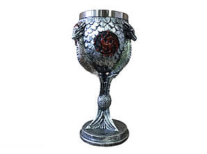 Келих для Вина Гуртка Чашка Череп Гра Престолів Game Of Thrones Fire and Blood Кубок Готика Подарунок
