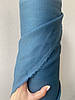 Темно-бірюзова лляна сорочково-платтєва тканина, 100% льон, колір 303, фото 5
