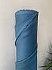 Темно-бірюзова лляна сорочково-платтєва тканина, 100% льон, колір 303, фото 2
