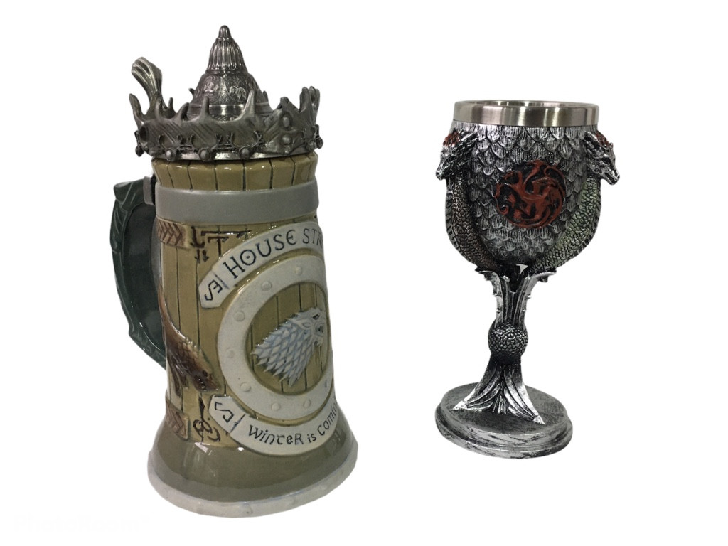 Подарунковий Набір Гуртка Game Of Thrones House Stark Гра Престолів Будинок Старков і Келих Fire and Blood, фото 1