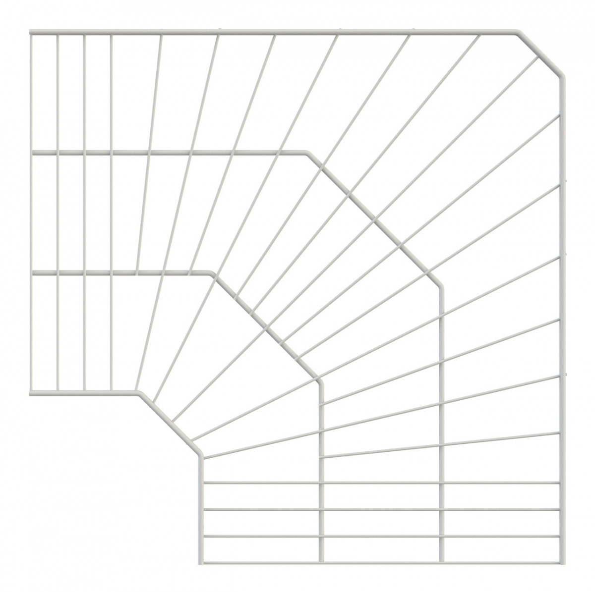 Полиця кутова (600х600х406мм) біла ТМ "KOLCHUGA" (Кольчуга) (40529106)