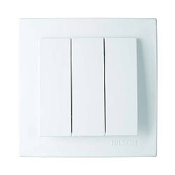 Вимикач Nilson Touran білий 3кл (24111066)