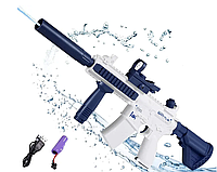 Аккумуляторный водный автомат с прицелом Water Gun M416 синий
