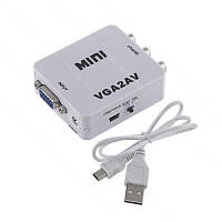 Конвертер MINI, VGA в AV, белый