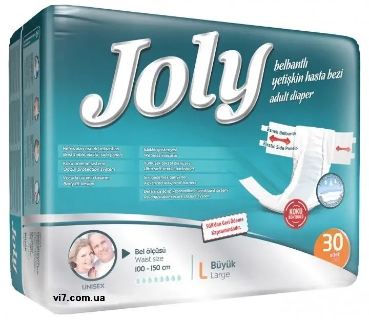 Подгузники для взрослых Joly 3 Large 30 шт 8 капель