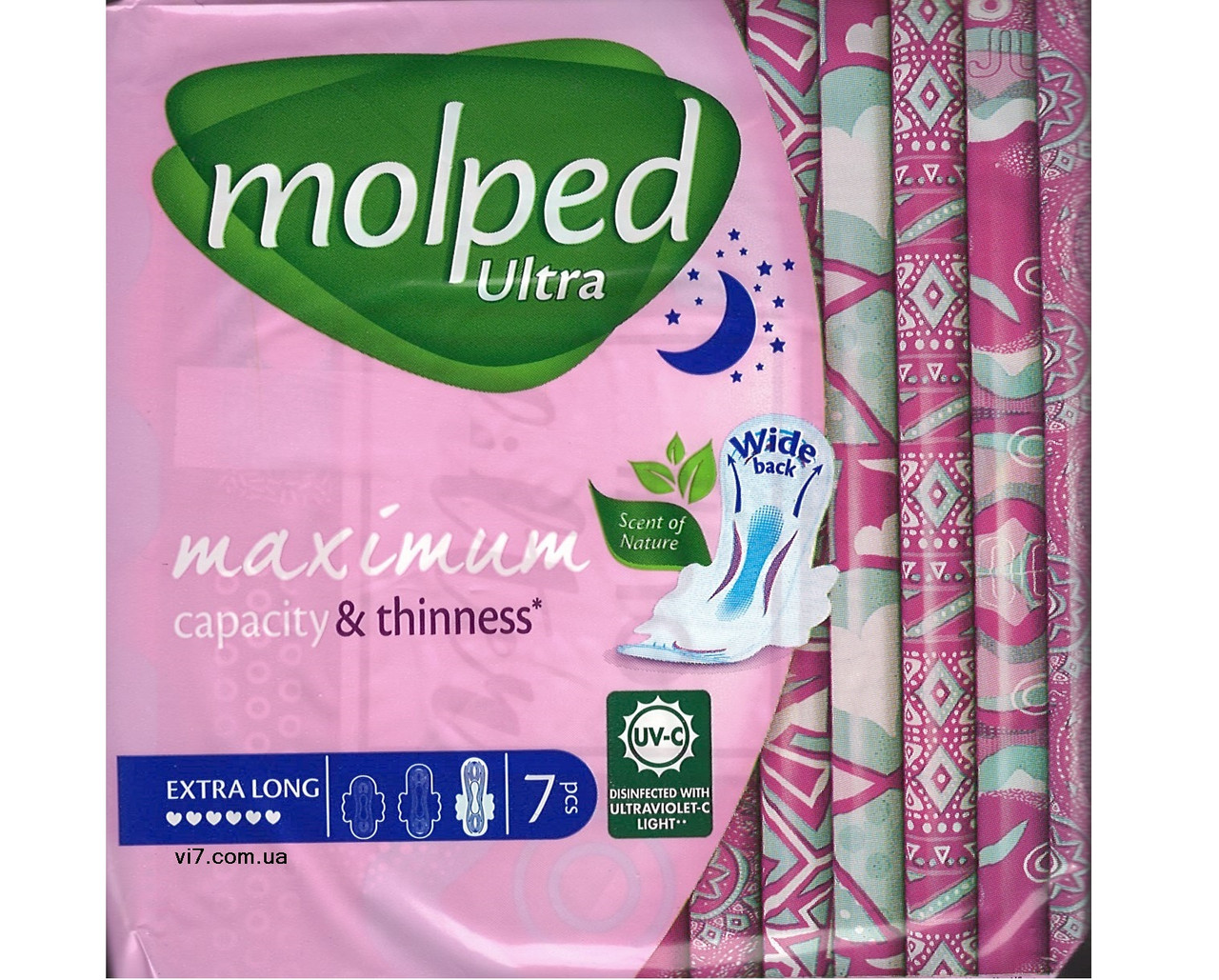 Прокладки гігієнічні Molped Ultra Night 6 крапель 7 шт Deo Floral