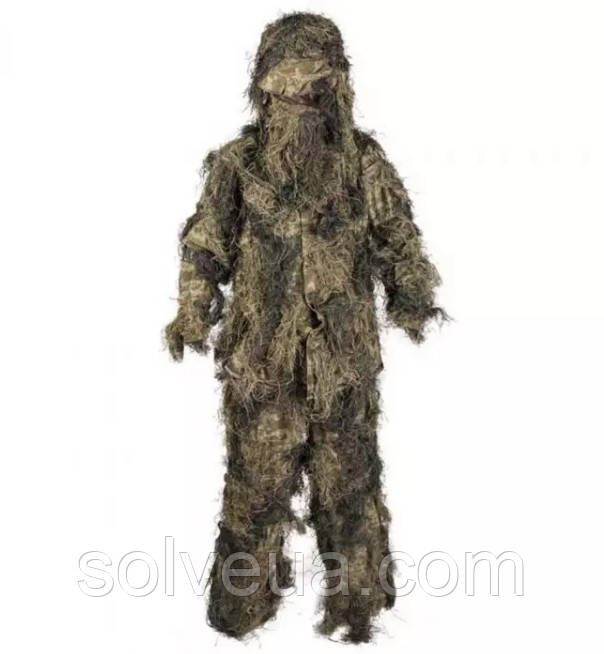 Маскувальний костюм Кікімора GHILLIE MIL-TEC ANTI FIRE WOODLAND 11961820-XL/XXL.solve
