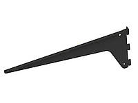 Кронштейн одинарный (470 мм) для ДСП/стекла/дерева ( комплект 2шт) черный ТМ "KOLCHUGA" (Кольчуга)