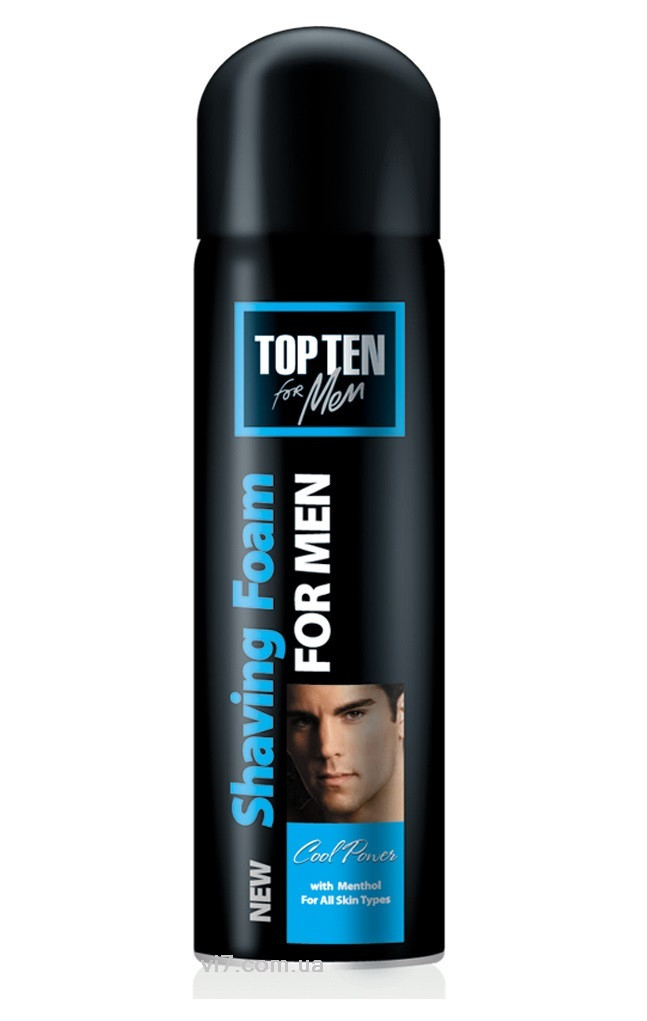 Піна для гоління Top Ten Cool Power для всіх типів шкіри 250 мл
