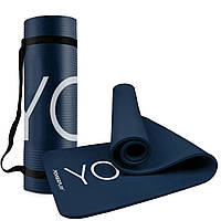 Килимок для йоги та фітнесу 183 см PowerPlay 4151 NBR Performance Mat Синій