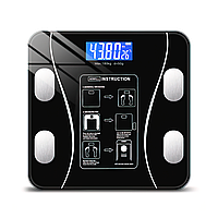 Весы напольные электронные UKC A-8003 до 180 кг, с приложением, измеряют 13 показателей, Bluetooth