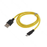 Кабель hoco X21 Plus USB А - miсroUSB, желтый, 1м