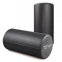 Массажный ролик 30 см 7SPORTS гладкий Foam Roller EVA черный