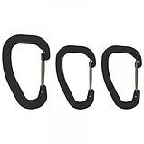Набір 3 карабіни тактичні Чорні Wildo ACCESSORY CARABINER SET SCHW. 15920102.solve, фото 4