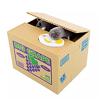 Дитячий іграшковий сейф скарбничка UKC 8805 Крадійка монет у коробці Big Grape Кішка