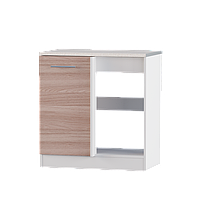 Кухонний модуль зі стільницею Еко Низ Кут 790 Ясен Шимо Темний 90х46х85 см