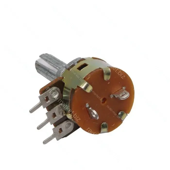 Резистор змінний 50кОм 3pin+вимикач, шток L=20mm