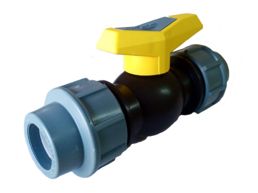 Кран кульовий для труби Ø 32мм (32мм х 32мм) швидкозатискний компресійний (УКР), фото 1