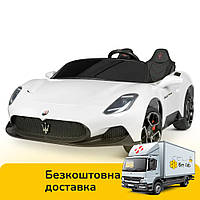 Детский электромобиль Maserati ( 4 мотора по 45W, 1 аккум 12V14AH, музыка, EVA) Bambi M 4993EBLR-1 Белый