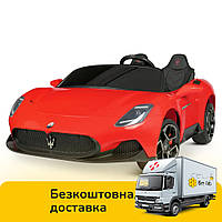 Детский электромобиль Maserati ( 4 мотора по 45W, 1 аккум 12V14AH, музыка, EVA) Bambi M 4993EBLR-3 Красный