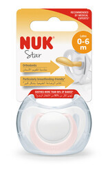 Пустушка латексна STAR NUK, 0-6 місяців для дівчинки, 1 шт у блістері